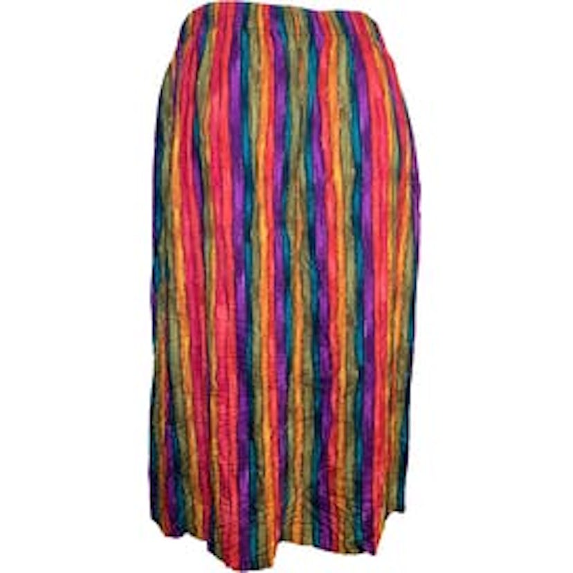 90s/00s Multicolor Rainbow Striped Maxi Skirt