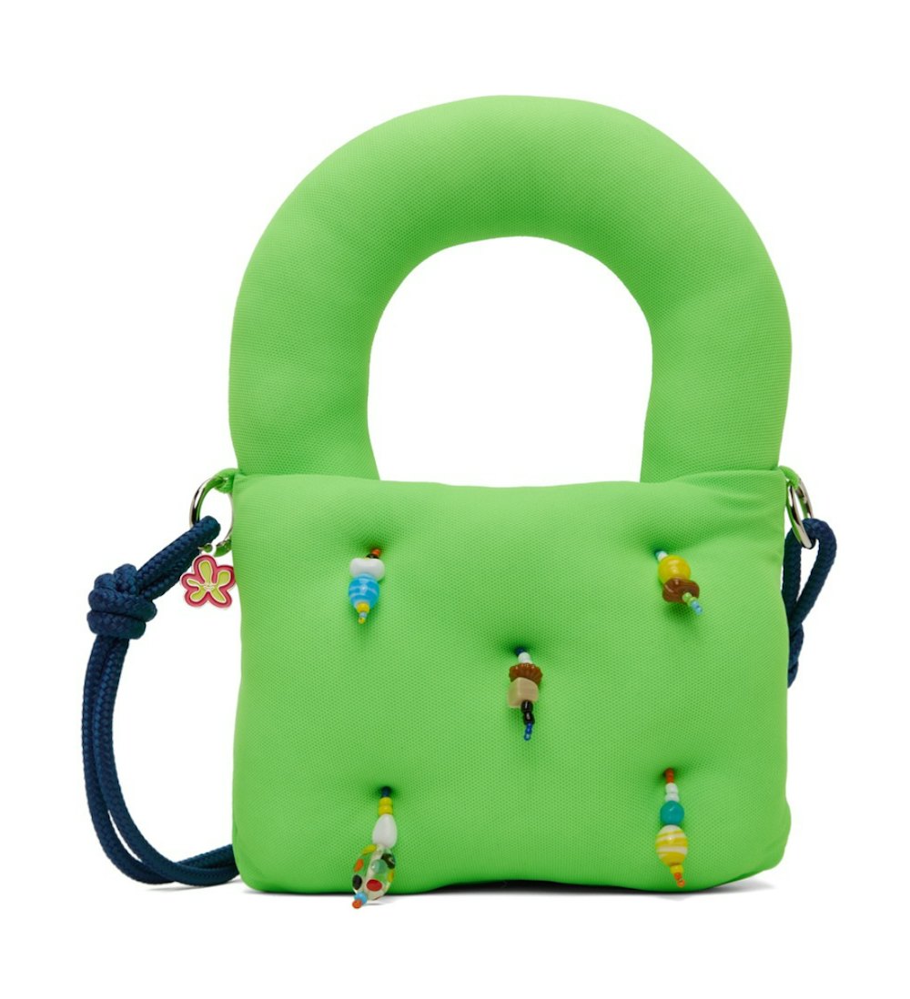 Green Mini Plush Shoulder Bag