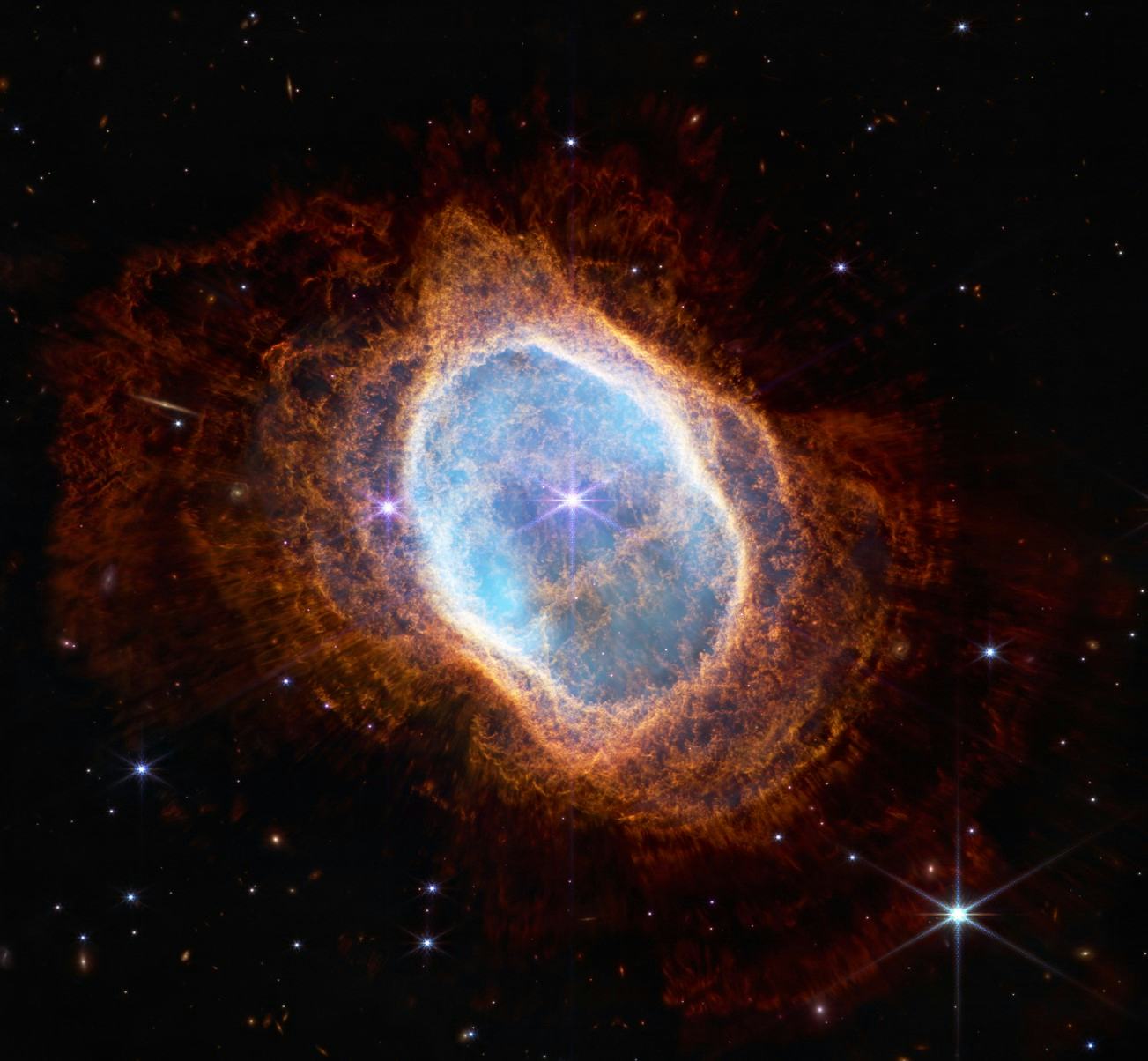 Southern Ring Nebula captured by JWST
