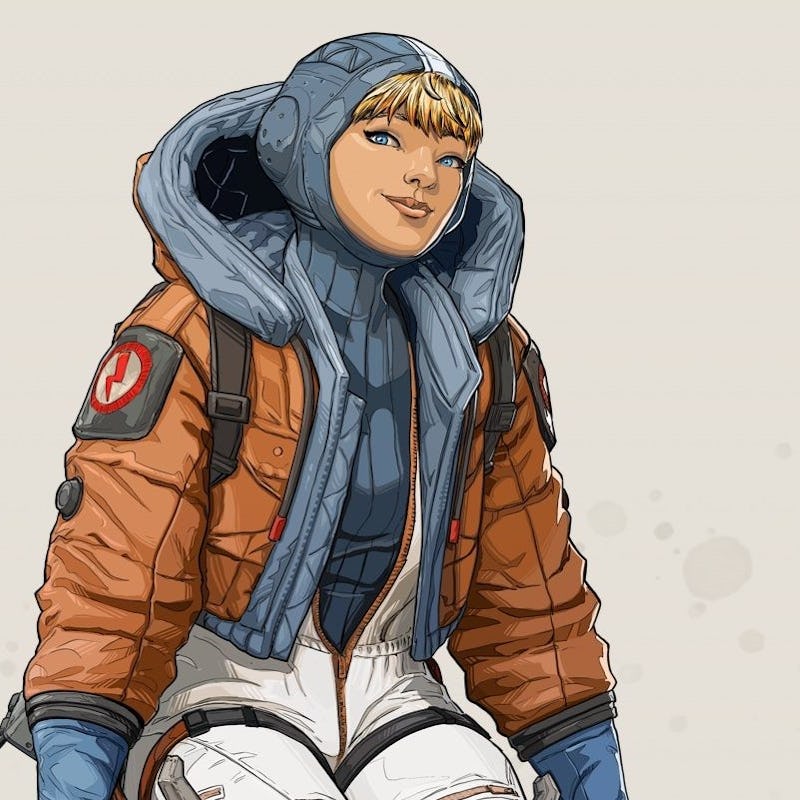 Artwork of Wattson, a female Apex Legends character