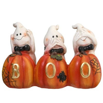 Michaels has put out their Halloween decor online, and you can grab these cute "Hear no evil, see no...