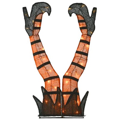 Wondering when Michaels puts out Halloween stuff so you can snag these lighted LED witch legs? They'...