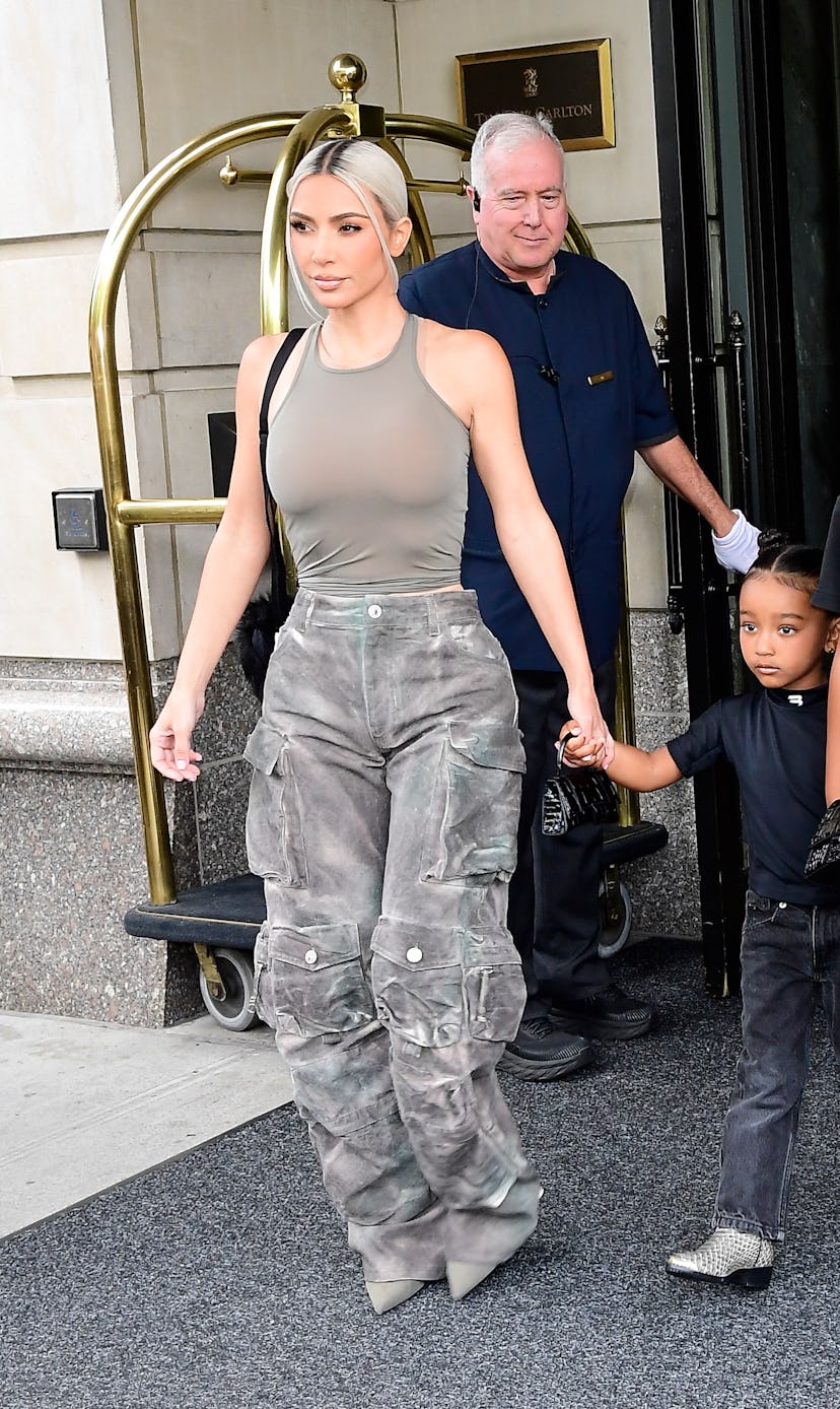 Kim Kardashian wearing cargo pants