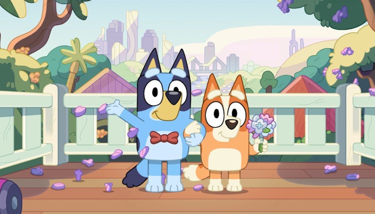 A still of Bluey featuring Bingo and Bluey