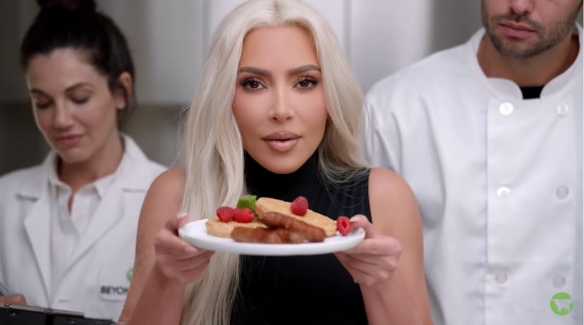 Kim Kardashian partnered with Beyond Meat to promote their plant-based products.