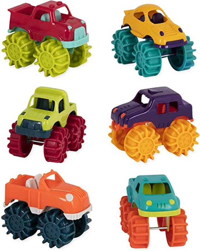 Any collection of beach toys for toddlers should include push trucks.