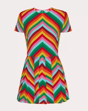 Archive 1973 Chevron Print Short Dress