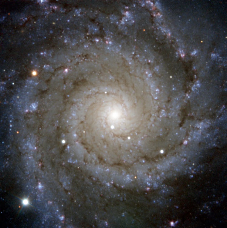 photo of a spiral galaxy in space