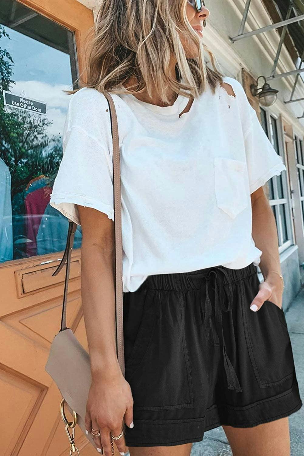 Acelitt Elastic Drawstring Shorts