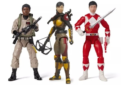 Winston Zeddemore, Scarlett and Red Power Ranger action figures