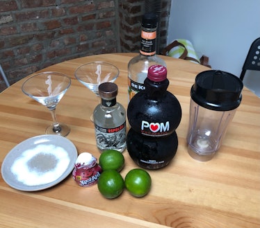 Ingredients for the frozen pomegranate margarita from 'The Summer I Turned Pretty' Season 1 