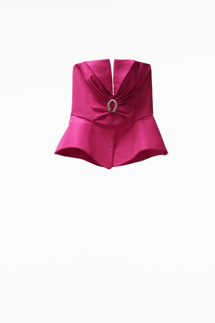 Zara pink bustier top