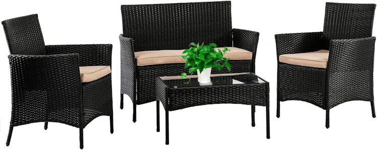 outdoor furniture set of four, patio furniture set 