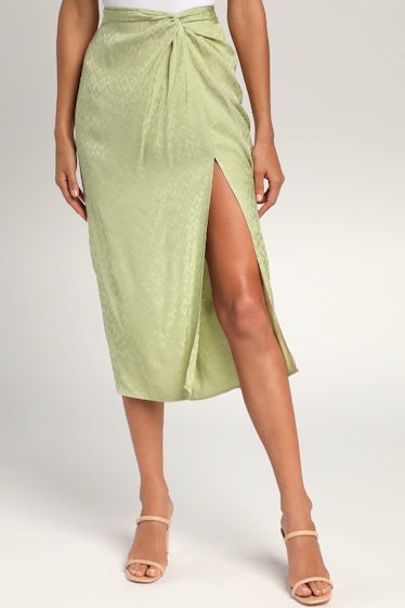 Sage Green Midi Skirt