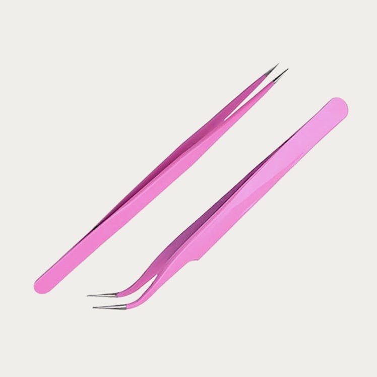 Face gems makeup is easy with Aoshang 2-Piece Precision Tweezer Set 