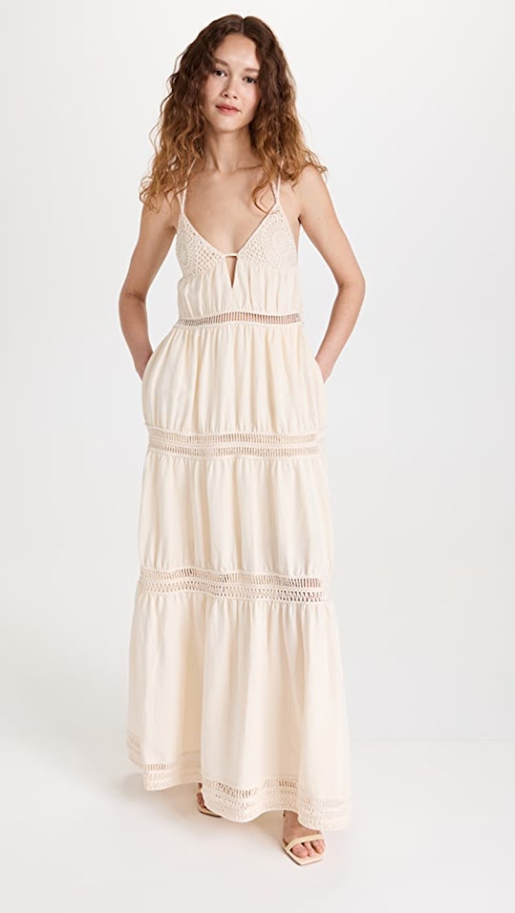 Jonathan Simkhai Rocky Crochet Strappy Maxi Dress 