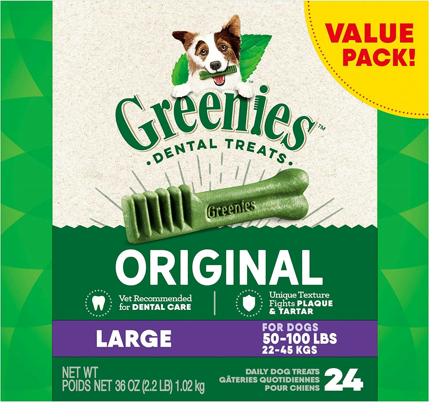GREENIES Original Large Dog Natural Dental Treats