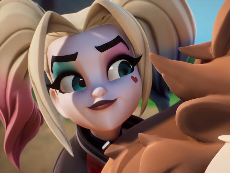 Harley Quinn hugging Tasmanian Devil