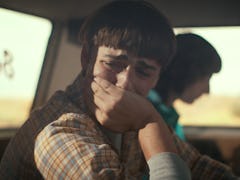 Noah Schnapp as Will Byers and Finn Wolfhard as Mike Wheeler in Netflix's 'Stranger Things' Season 4