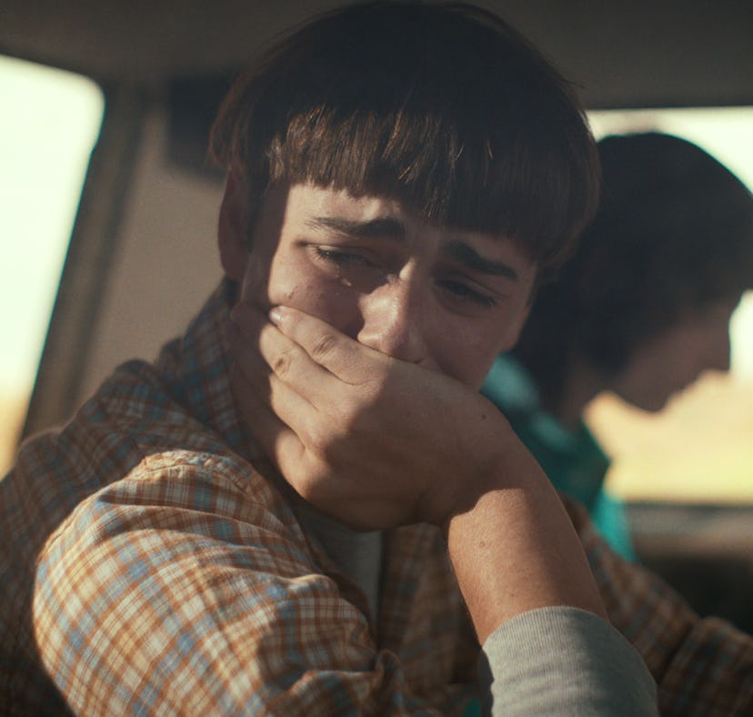 Noah Schnapp as Will Byers and Finn Wolfhard as Mike Wheeler in Netflix's 'Stranger Things' Season 4