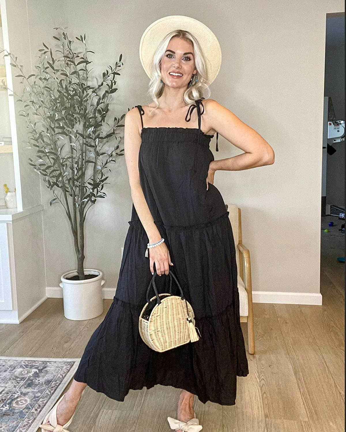 BTFBM Loose Tiered Ruffle Cami Dress