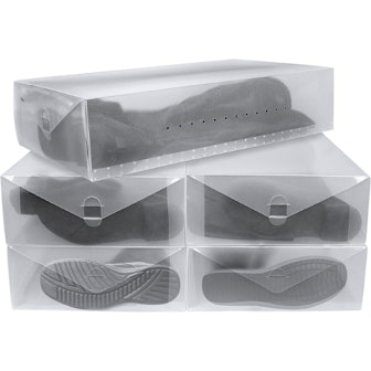 Greenco Clear Foldable Boot Storage Boxes (5-Pack)