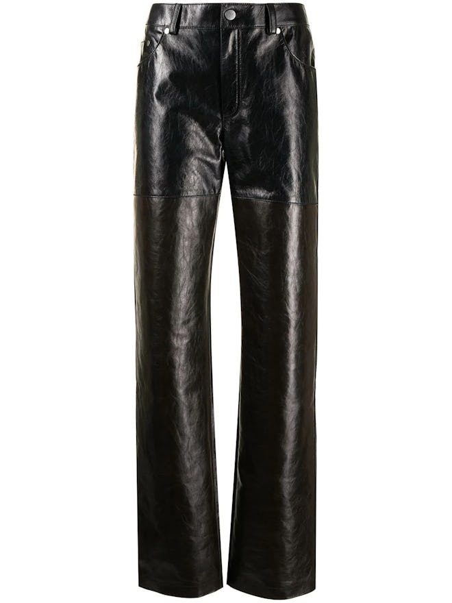 Peter Do Leather Combo Pants