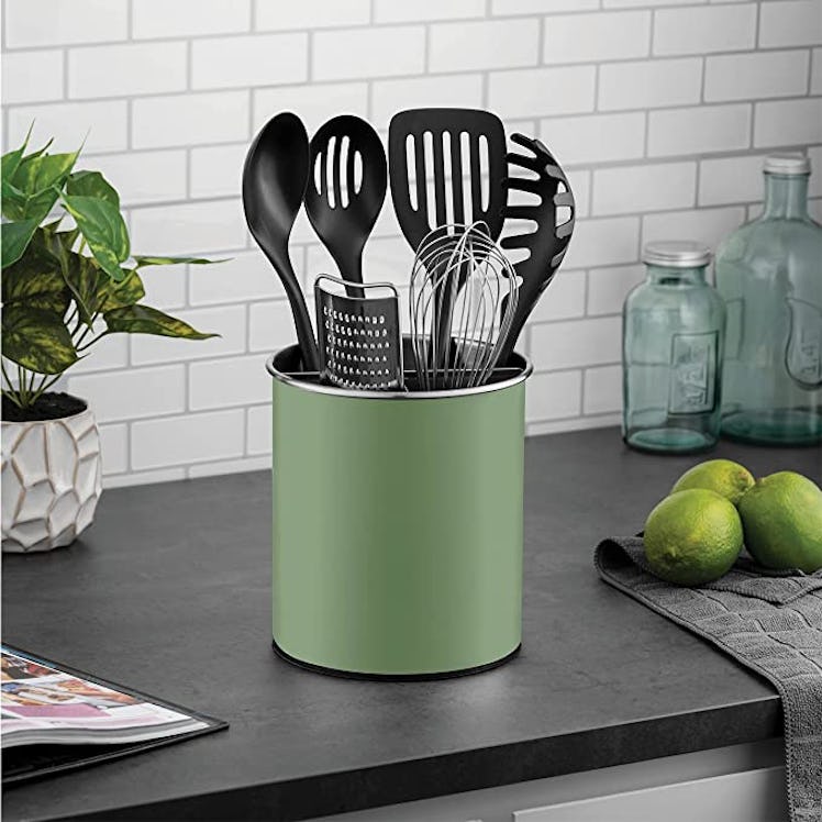 FineDine Extra-Large Stainless Steel Kitchen Utensil Holder