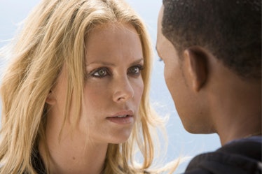 Charlize Theron’s arrival is where things fall apart for Hancock.