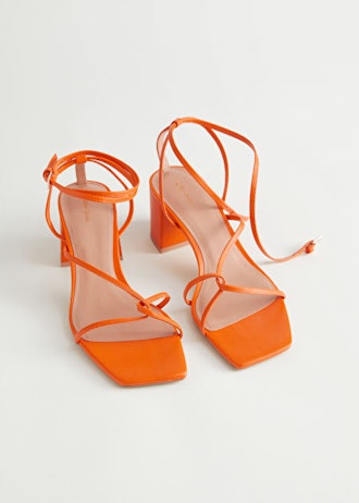 Strappy Heeled Leather Sandals 