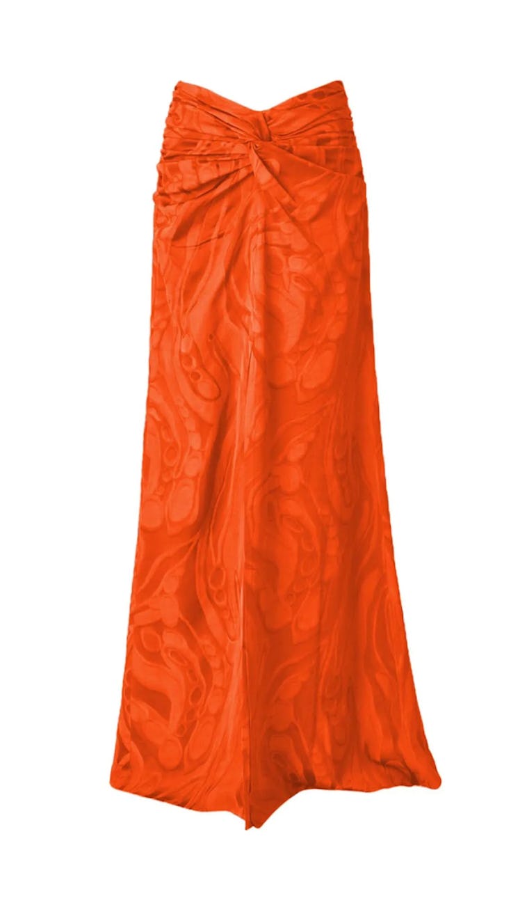 Lugnano Skirt Orange Abstract Marble