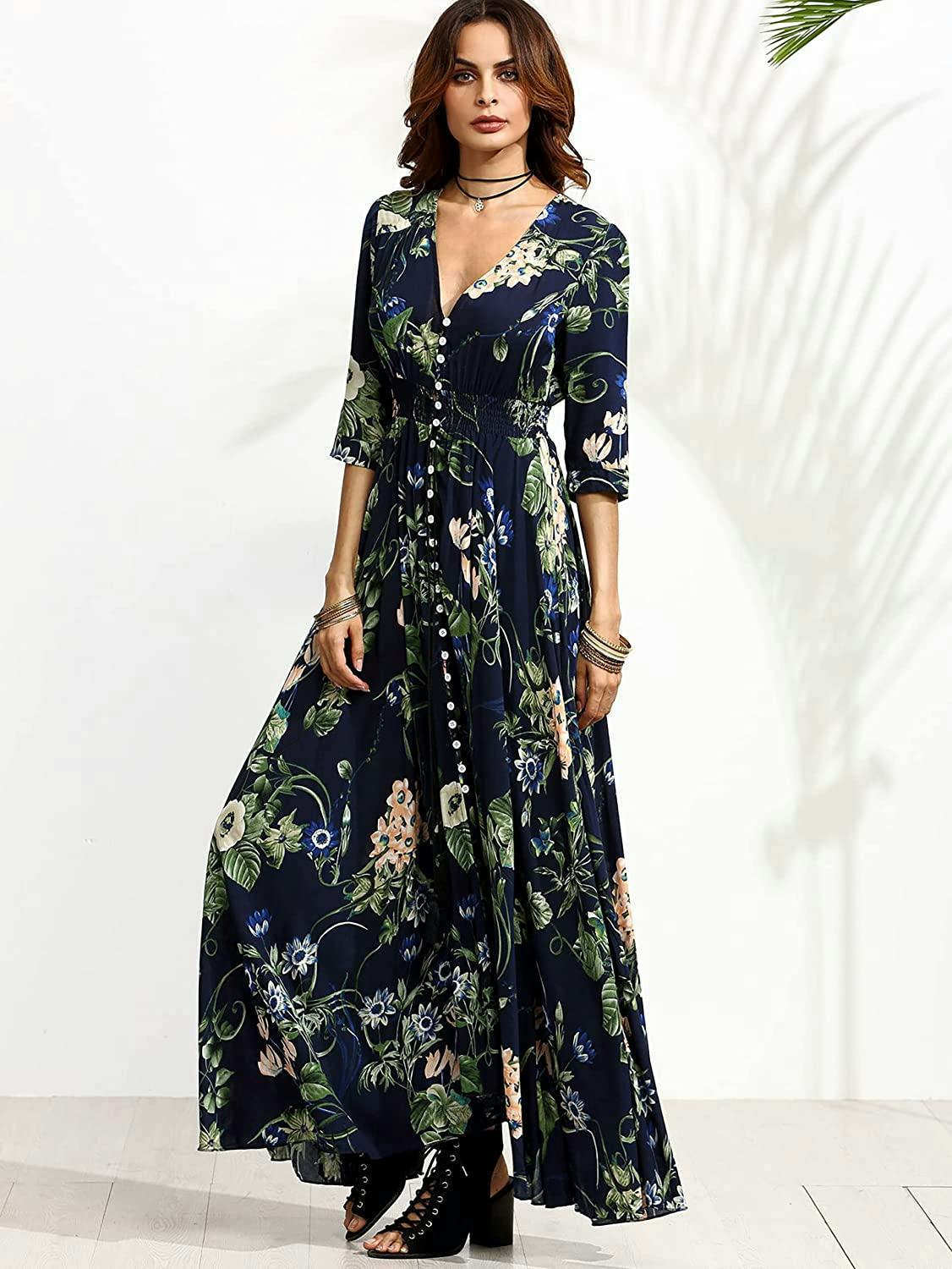 Milumia Button Up Split Maxi Dress