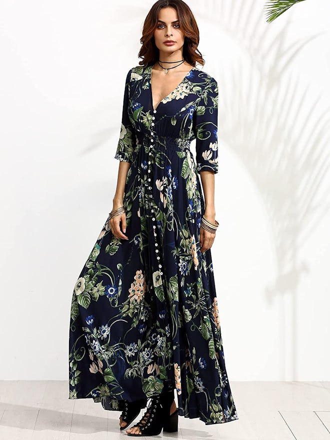 Milumia Button Up Split Maxi Dress