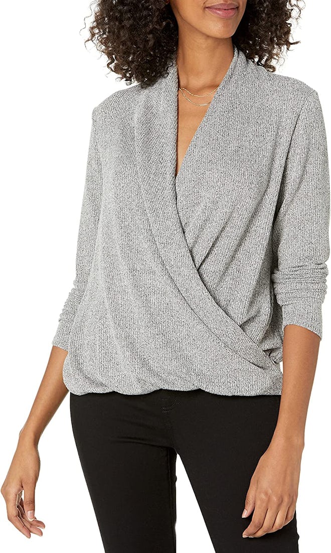 Amazon Essentials Long Sleeve Wrap Knit Top