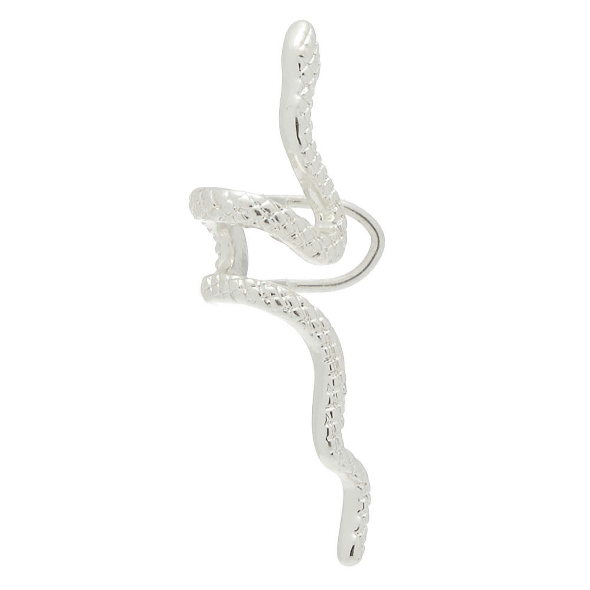 Silver Snake Ear Cuff Earring