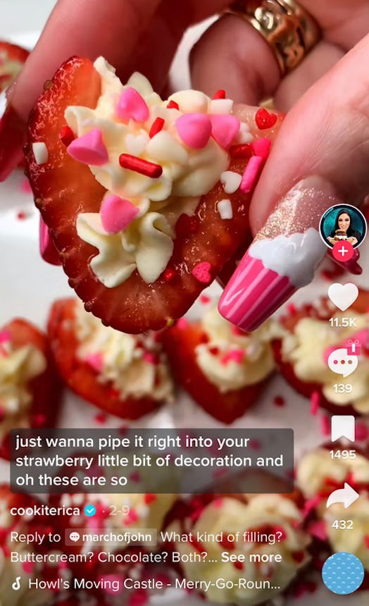 How to make the viral deviled strawberry recipe on tiktok with buttermilk frosting. 