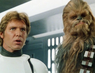 Han Solo with Chewbacca.