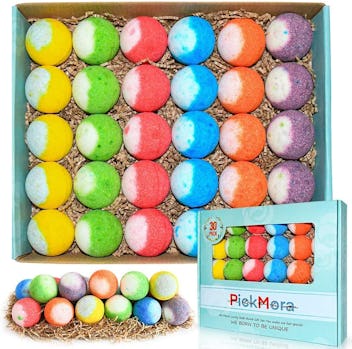 PickMora Organic Mini Bath Bombs (Set of 30)