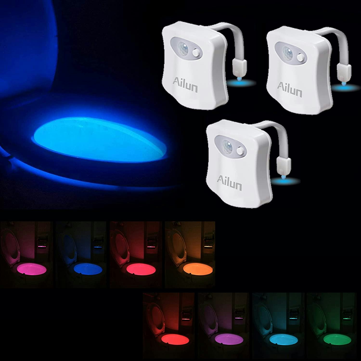 Ailun Toilet Night Lights (3-Pack)