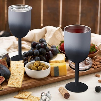 FineDine Stainless Steel Wine glasses (2-Pack)