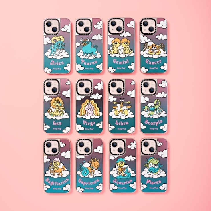all 12 zodiac sign phone cases from string ting x casetify collaboration
