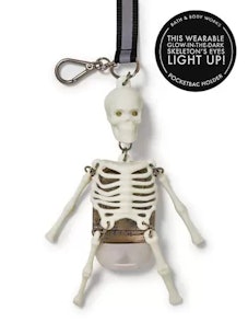 This skeleton holder is part of the Bath & Body Works Halloween 2022 collection. 
