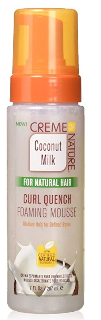 Creme Of Nature Coconut Milk Curl Quench Foaming Mousse for fall long hair