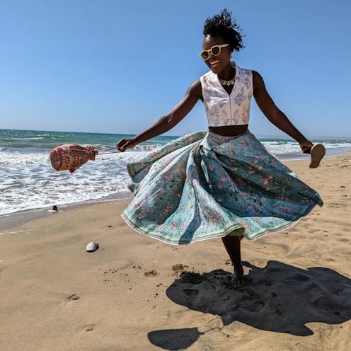 Lupita Nyong'o beach