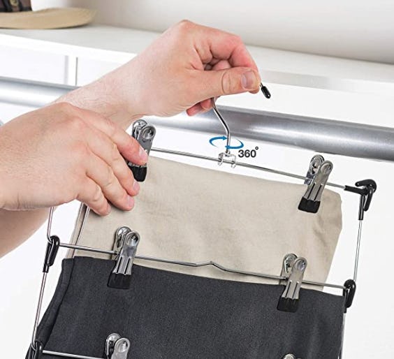 ZOBER Space Saving Metal Skirt Hanger (3-Pack)