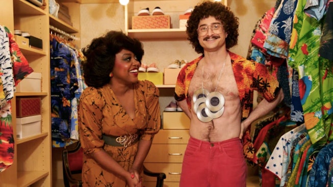 Quinta Brunson as Oprah and Daniel Radcliffe as Weird Al Yankovich in 'Weird'