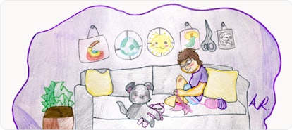 A colorful drawing by Alithia Haven Ramirez, a 10-year-old victim of the Robb Elementary School shoo...
