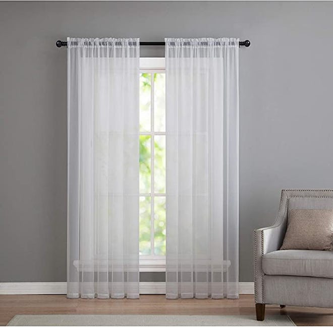 GoodGram Sheer Voile Window Curtain Panels