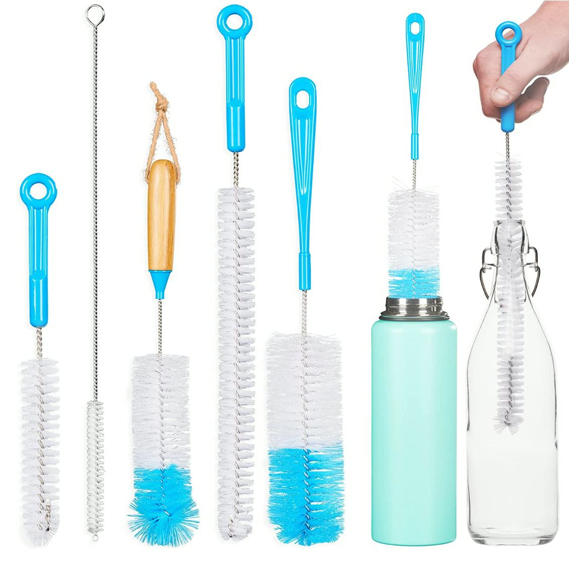 Turbo Microfiber Bottle Brush Cleaner Pack (5-Pack)