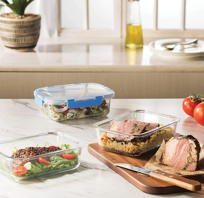 Superior Glass Round Meal Prep Containers (3-Pack)